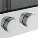 Kromierte Bedienelemente eines Duschsystems mit Brausethermostat von Ideal Standard, abgebildet auf einer glatten Oberfläche, ohne spezifische Maße.